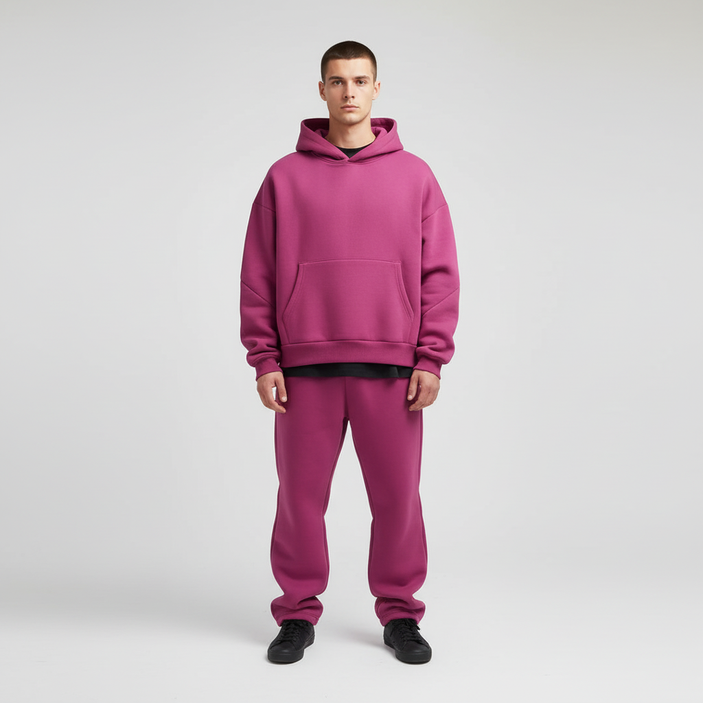 Męski Oversized Hoodie i Zestaw Spodni Dresowych – Oddychający Dres na Trening i Wygodę