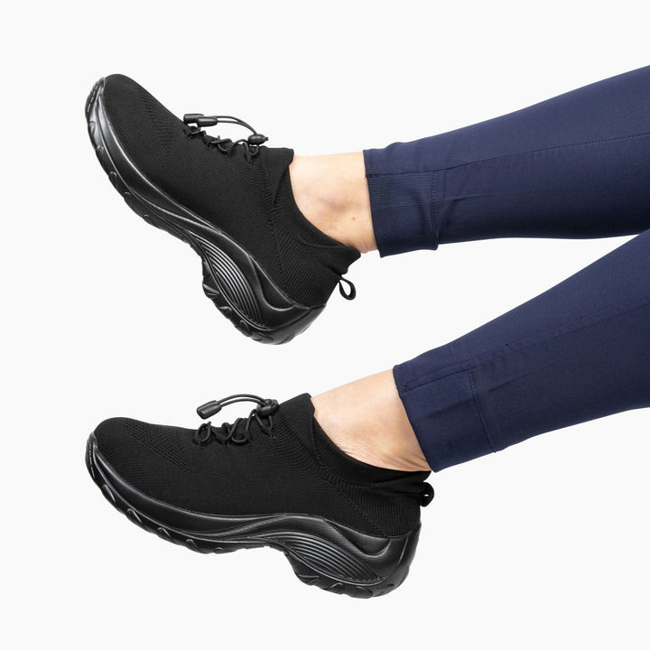 Damskie Buty Sportowe z Dzianiny z Wyściółką w Podeszwie