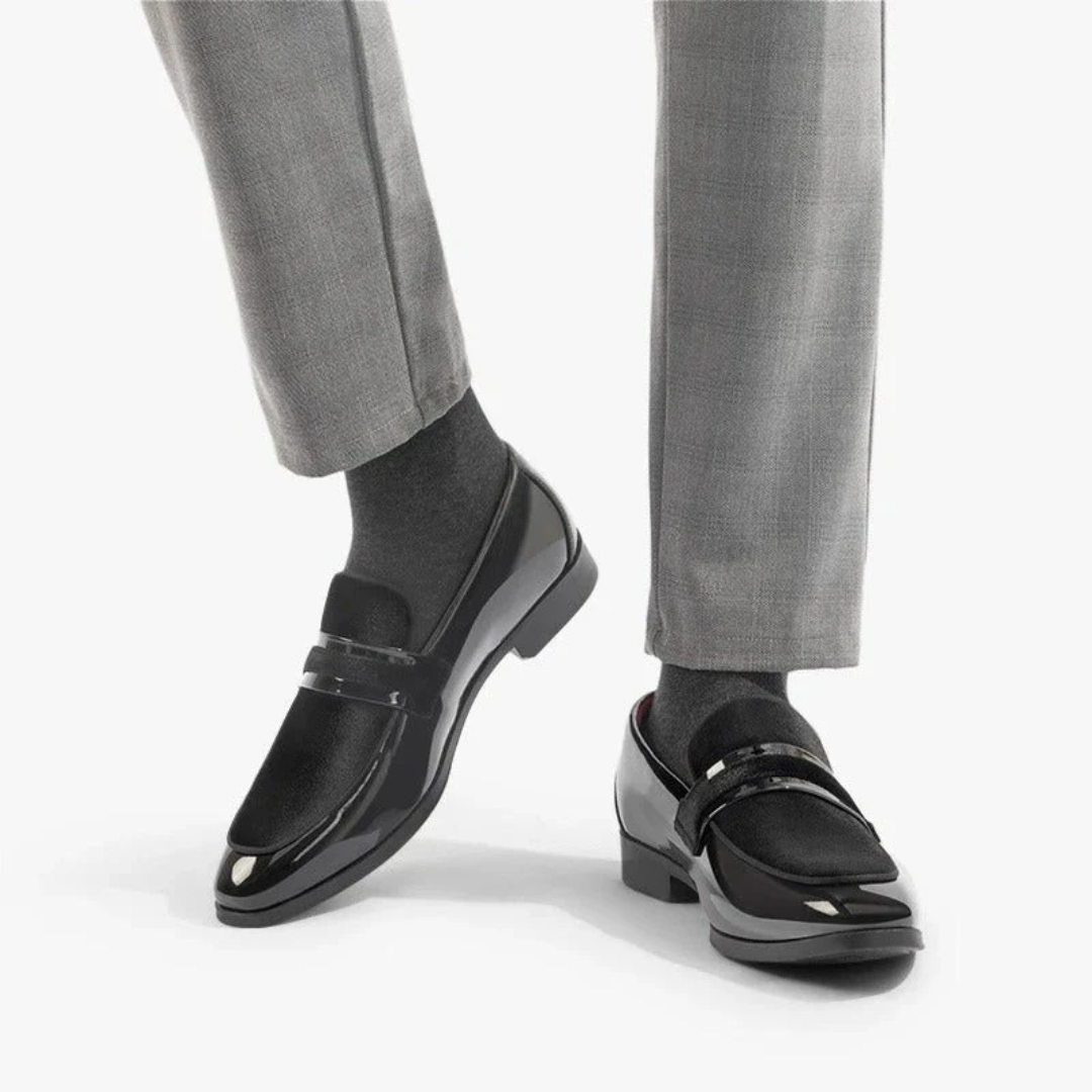 Męskie Mokasyny Slip-On z Zamszowymi Dodatkami – Eleganckie Buty Casualowe na Co Dzień
