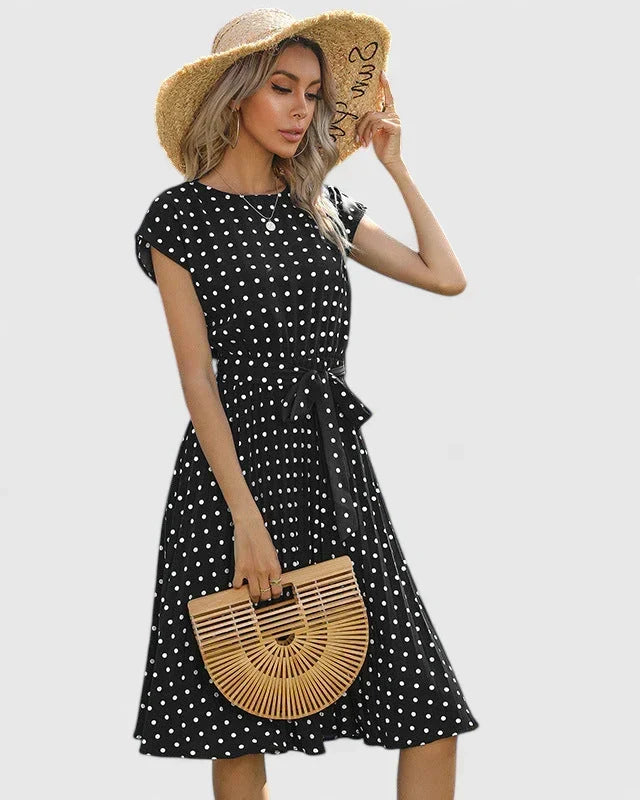 Damska Midi Sukienka w Druk – Flattering Styl na Letnie Dni i Okazje