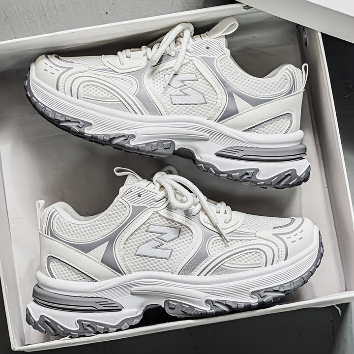Unisexowe casualowe sneakersy na sznurówki do chodzenia na świeżym powietrzu, wygodne buty w stylu ulicznym, uniwersalne niskie trampki na co dzień