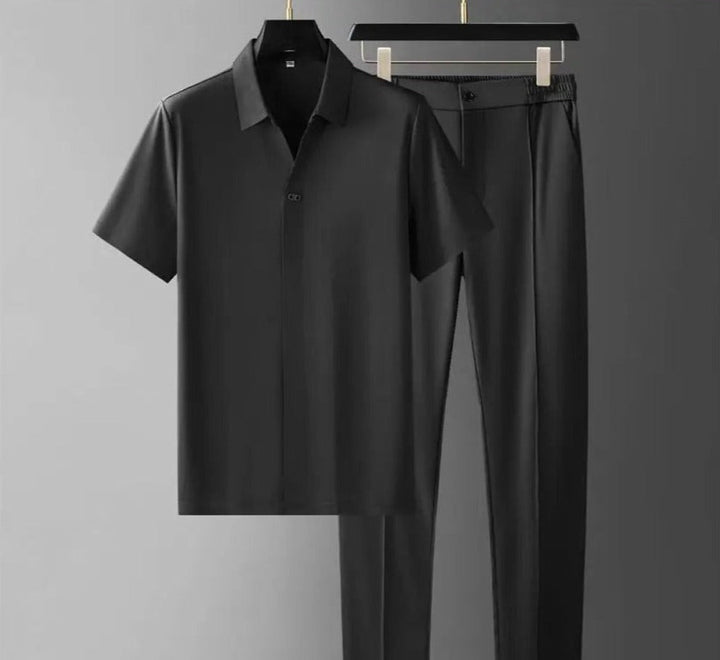 Męski Minimalistyczny Polo I Dopasowane Spodnie Co Ord