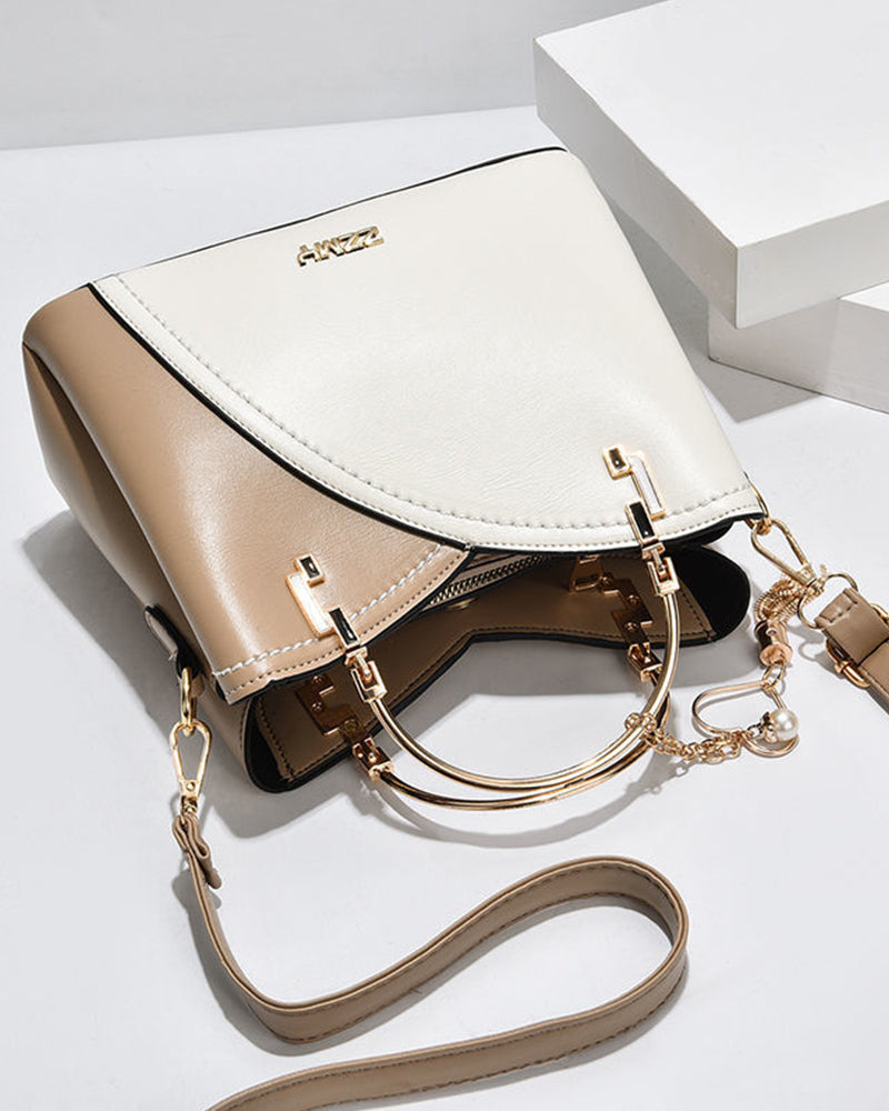 Torebka damska o dużej pojemności z PU skórą, pionowa torba z regulowanym paskiem i wieloma kieszeniami do codziennego użytku