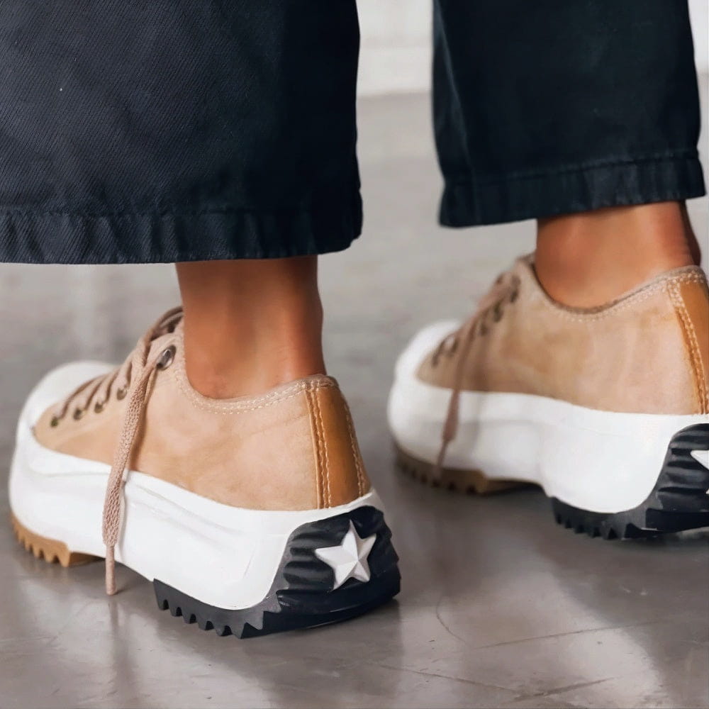 Damskie Trampki na Platformie z Sznurowaniem – Chunky Casual Buty na Codzienne Miejskie Wyjścia