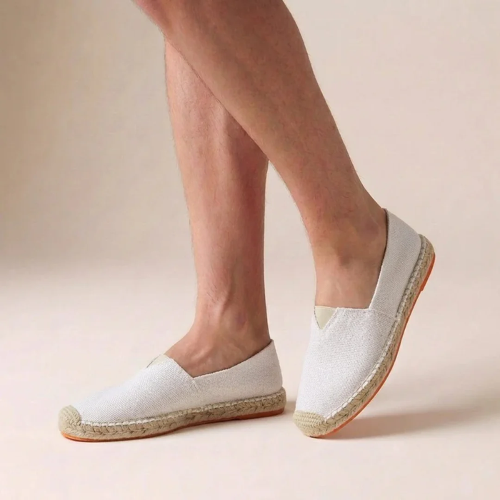 Męskie espadryle na jutowej podeszwie – lekkie buty wsuwane na lato na wakacje i na co dzień