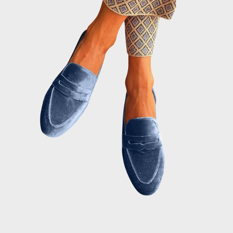 Damskie Aksamitne Mokasyny Klasyczne Slip-On Codzienne Buty