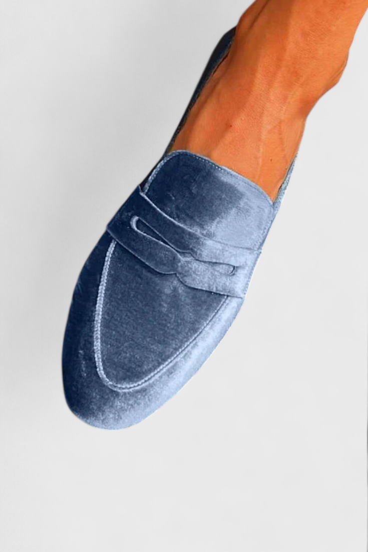 Damskie Aksamitne Mokasyny Klasyczne Slip-On Codzienne Buty