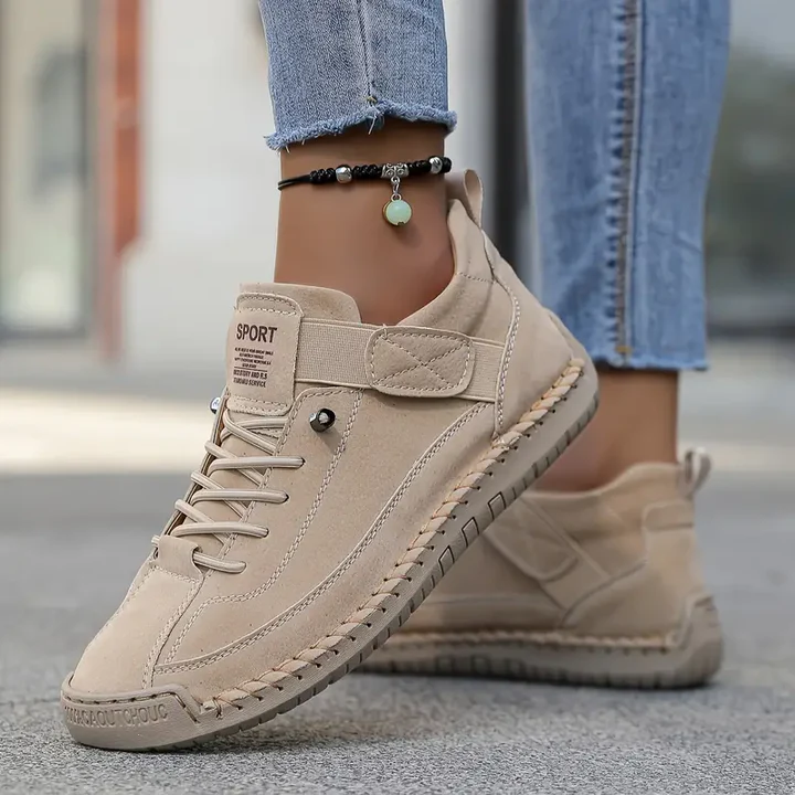 Damskie ortopedyczne skórzane sneakersy codziennego komfortu