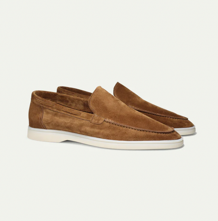 Męskie zamszowe mokasyny slip-on do smart casual i jazdy