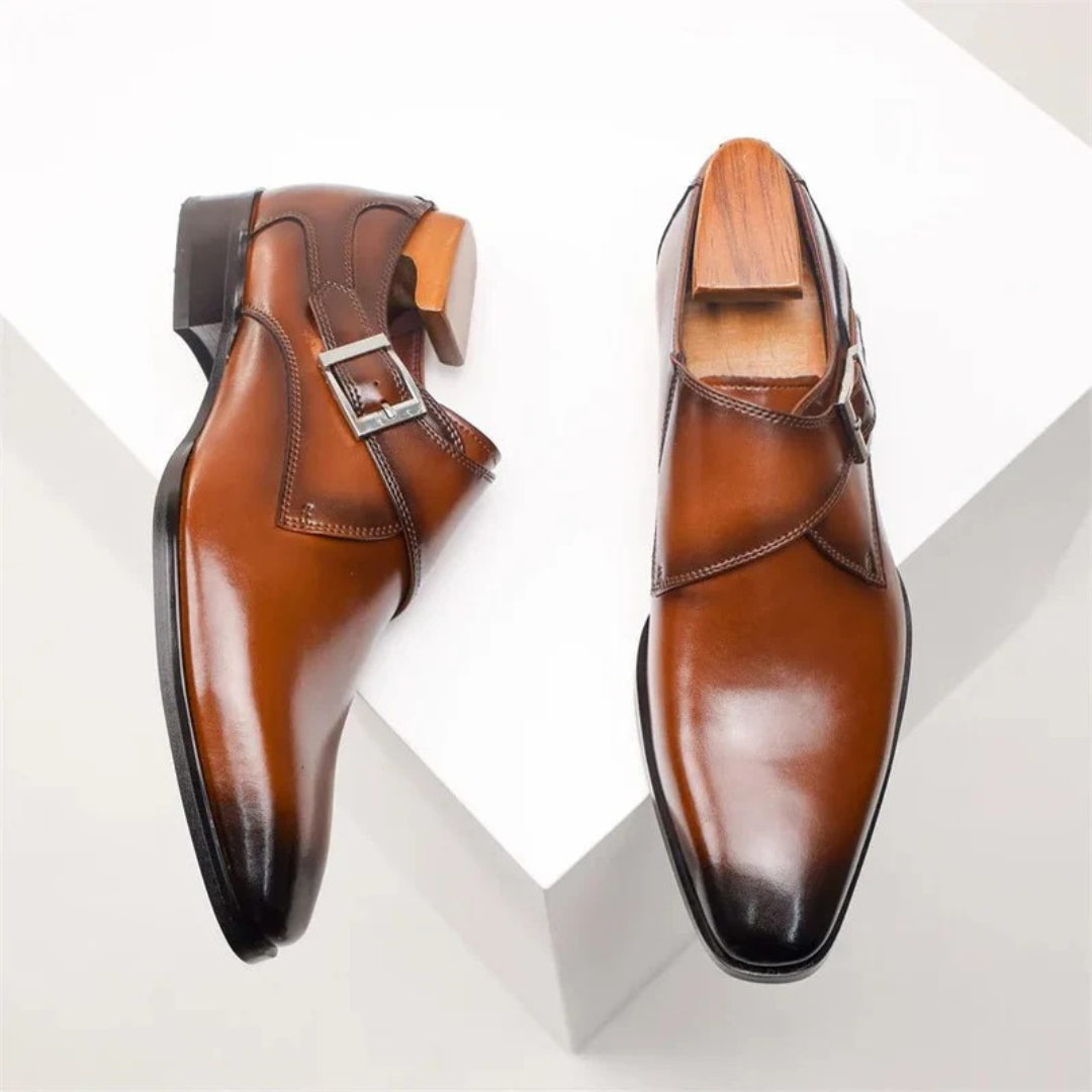 Męskie Buty Formalne z Klapą – Eleganckie Obuwie na Biznes i do Biura