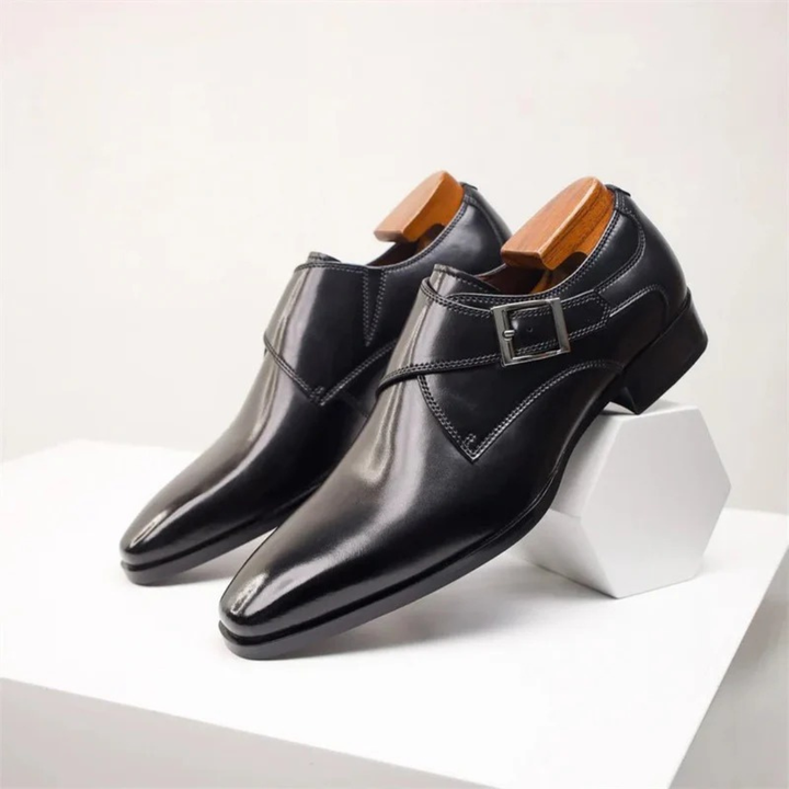 Męskie Buty Formalne z Klapą – Eleganckie Obuwie na Biznes i do Biura