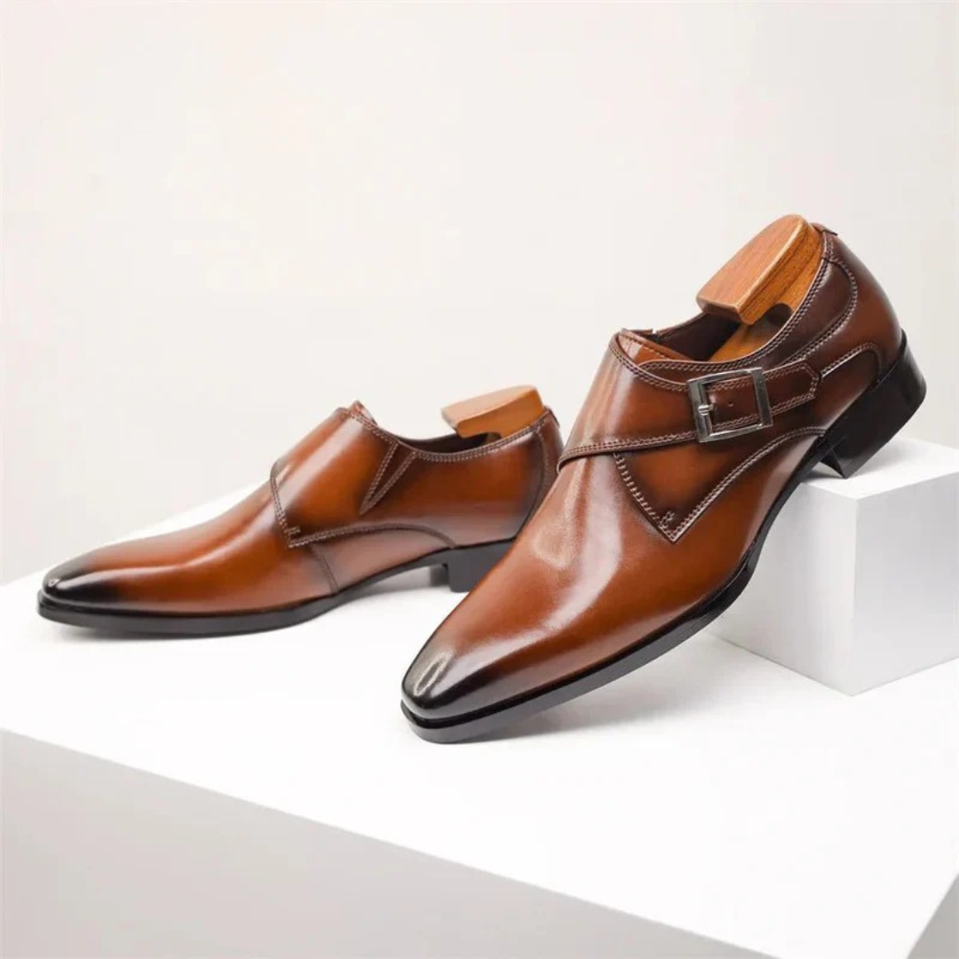 Męskie Buty Formalne z Klapą – Eleganckie Obuwie na Biznes i do Biura