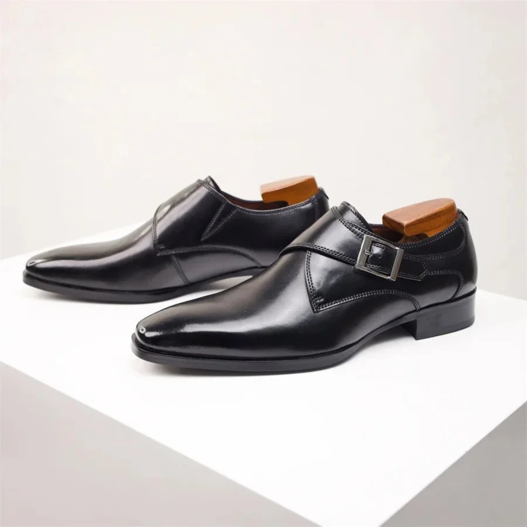 Męskie Buty Formalne z Klapą – Eleganckie Obuwie na Biznes i do Biura
