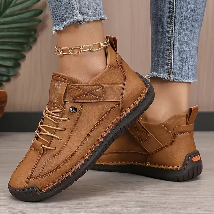 Damskie ortopedyczne skórzane sneakersy codziennego komfortu