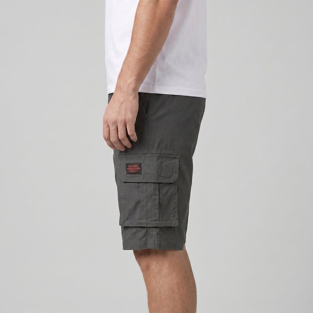 Męskie szorty cargo w luźnym kroju z kieszeniami użytkowymi w stylu casual