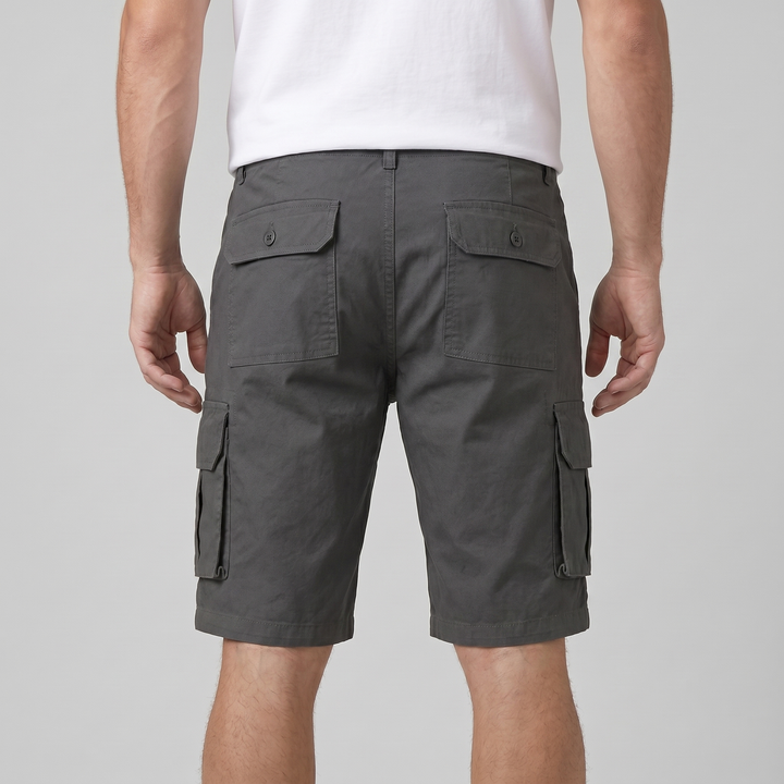 Męskie szorty cargo w luźnym kroju z kieszeniami użytkowymi w stylu casual