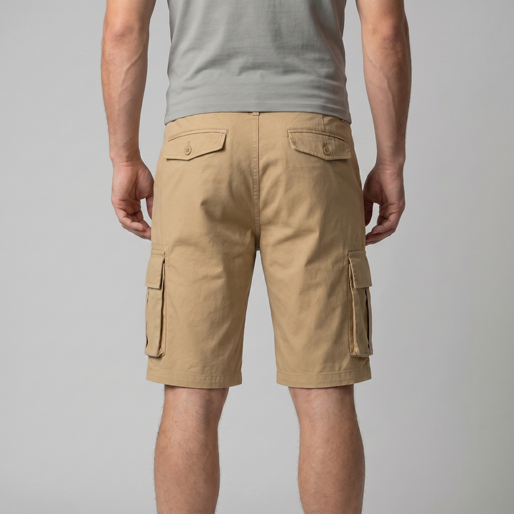 Męskie szorty cargo w luźnym kroju z kieszeniami użytkowymi w stylu casual