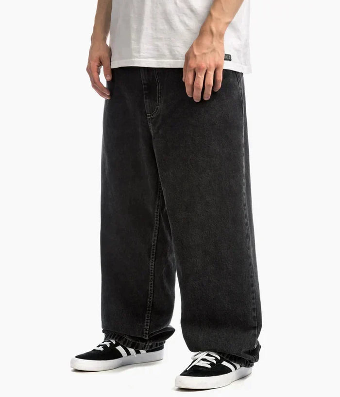 Męskie Dżinsy z Szerokimi Nogawkami – Luźny Krój Denim na Wiosenne Streetwear