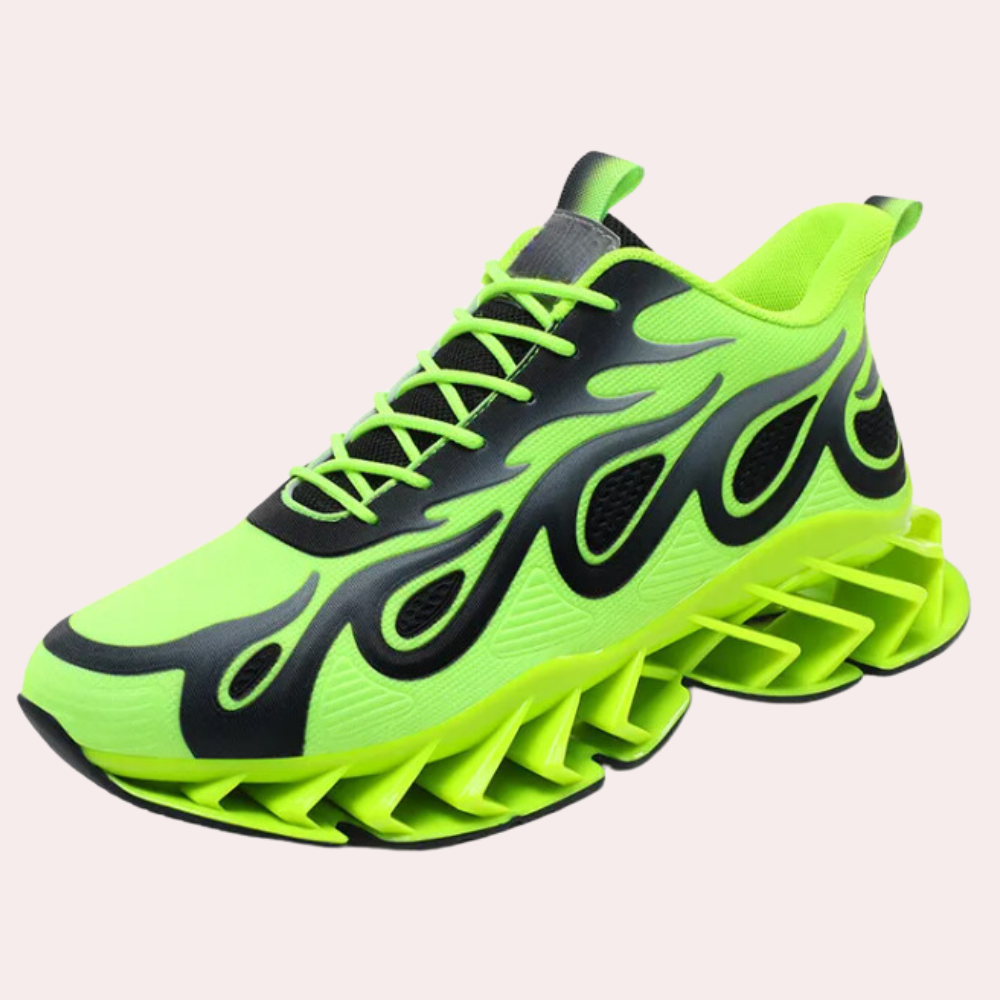 Męskie Sneakersy z Podeszwą Blade Oddychająca Siatka Sznurowane Sportowe Trenerzy