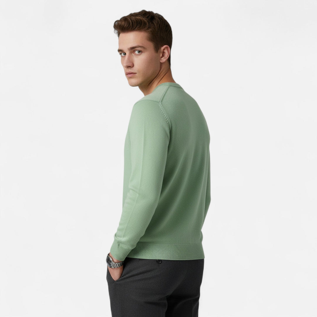 Valmonti | Męski sweter slim fit z dzianiny