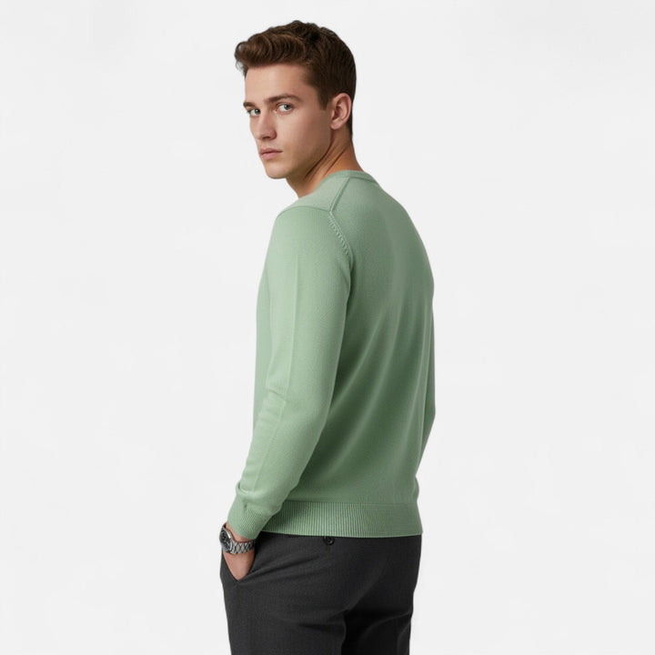 Valmonti | Męski sweter slim fit z dzianiny