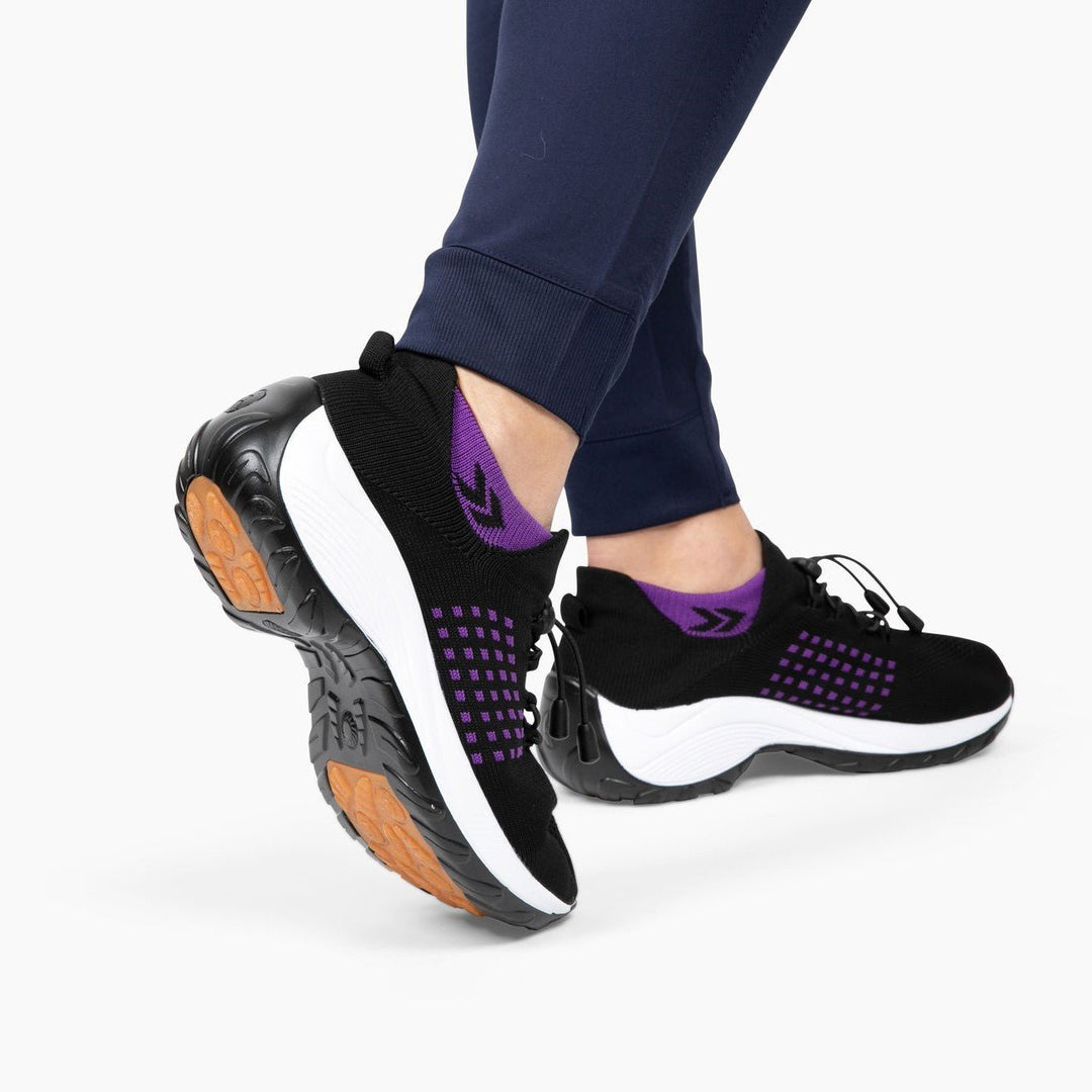 Damskie Buty Sportowe z Dzianiny z Wyściółką w Podeszwie