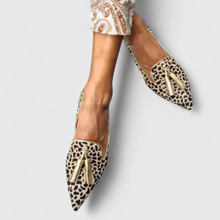 Damskie Wydrukowane Mokasyny z Wąskim Noskiem – Stylowe Slip-On na Biuro i Weekend