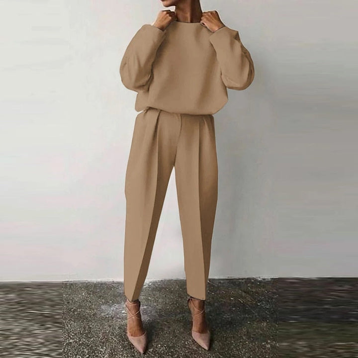 Damski zestaw dwóch części – Elegancki, komfortowy, stylowy, wszechstronny, smart casual, codzienny strój
