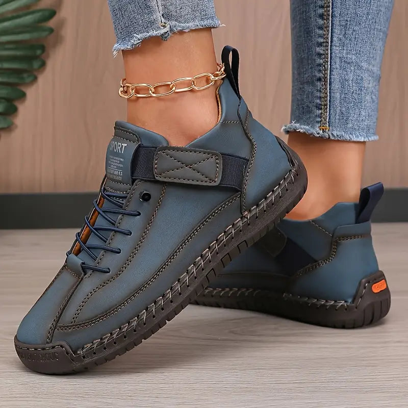 Damskie sportowe sneakersy panelowe, elastyczne buty do codziennego chodzenia
