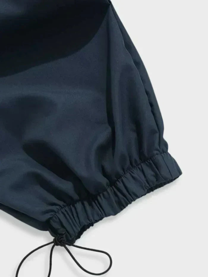 Męskie Spodnie Cargo z Szerokimi Nogawkami – Luźne Spodnie Streetwear z Elastycznym Pasem i Kieszeniami Użytkowymi