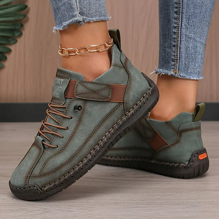 Damskie ortopedyczne skórzane sneakersy codziennego komfortu