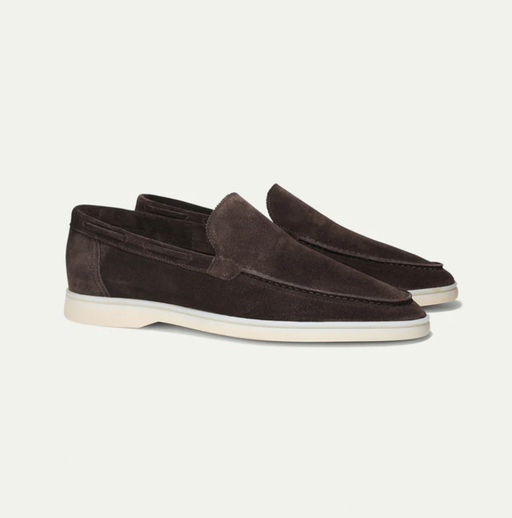 Męskie zamszowe mokasyny slip-on do smart casual i jazdy