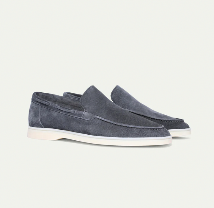 Męskie zamszowe mokasyny slip-on do smart casual i jazdy