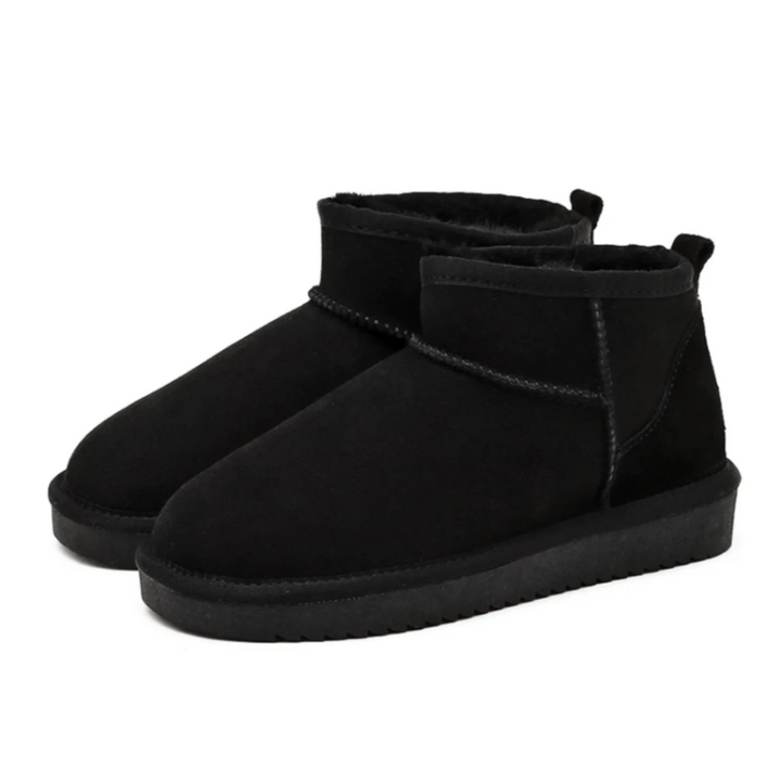 Damskie Mini Botki Boston Stylowe Zimowe Obuwie Wygodne Ciepłe Botki z Fleece