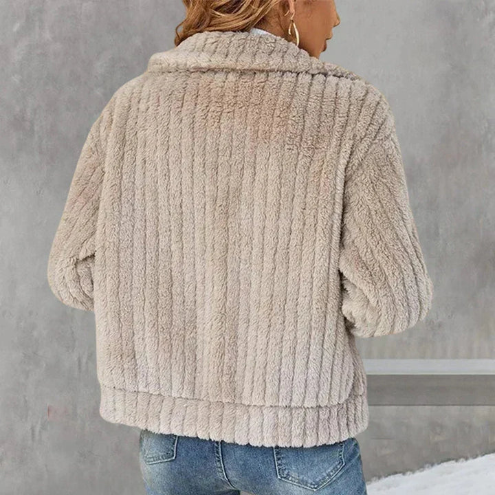 Kobiecą Pluszową Kurtkę Fleece na Zamek – Miękka Warstwa na Jesień i Zimę
