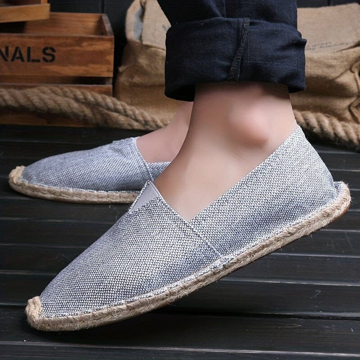 Męskie lekkie espadryle – oddychające buty wsuwane na lato