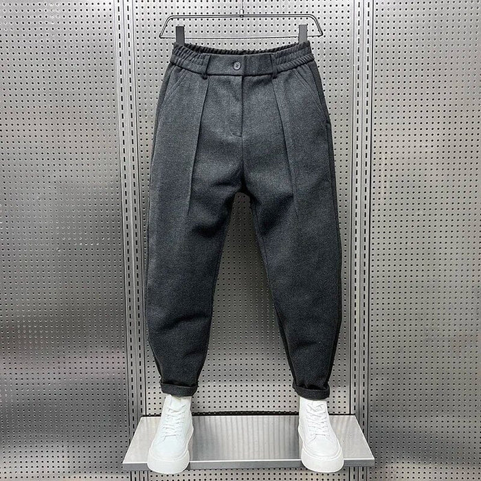 Męskie Spodnie Tapered Smart – Elastyczne Spodnie Slim-Cut do Casual Business