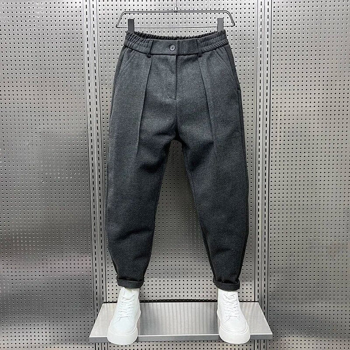Męskie Spodnie Tapered Smart – Elastyczne Spodnie Slim-Cut do Casual Business