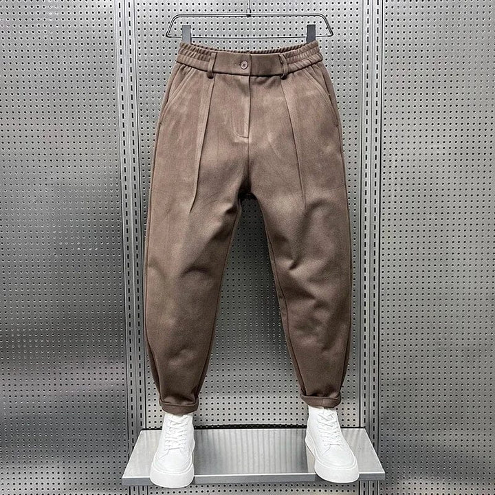 Męskie Spodnie Tapered Smart – Elastyczne Spodnie Slim-Cut do Casual Business