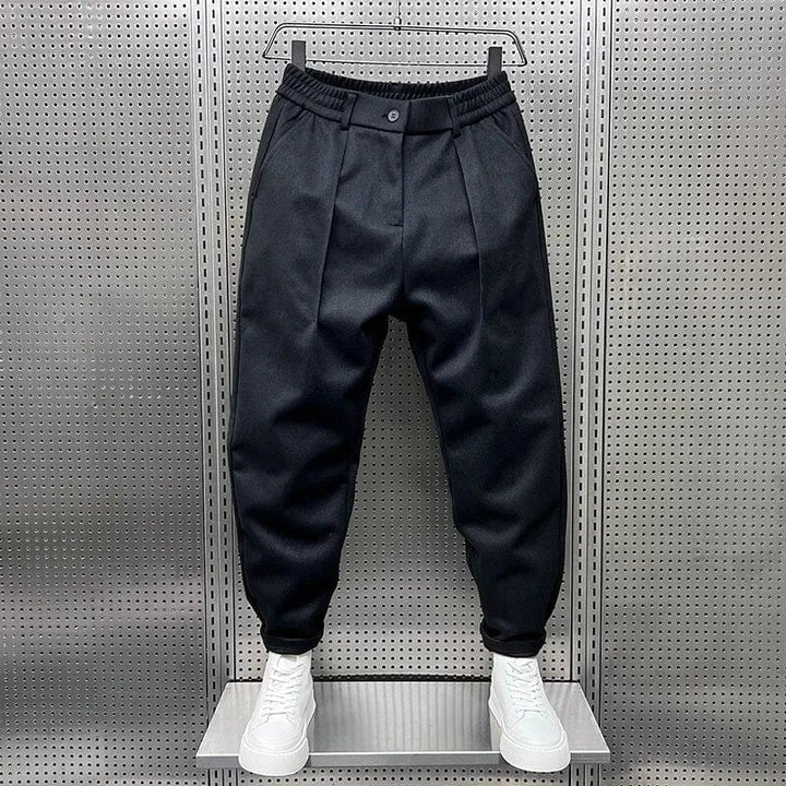 Męskie Spodnie Tapered Smart – Elastyczne Spodnie Slim-Cut do Casual Business