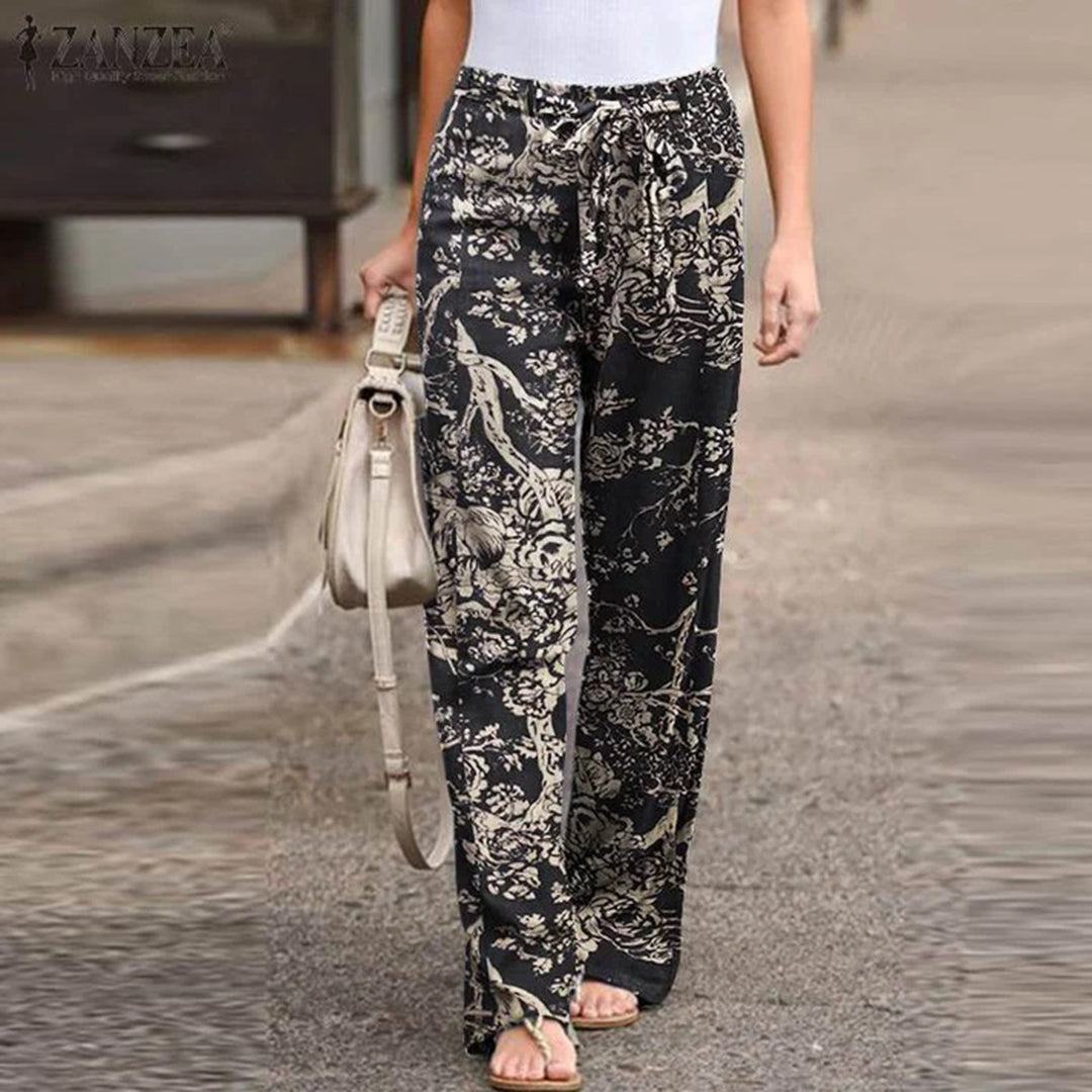 Damskie Spodnie Casual Mid Waist Wygodne na Co Dzień Luźny Krój Uniwersalne Stylowe Spodnie
