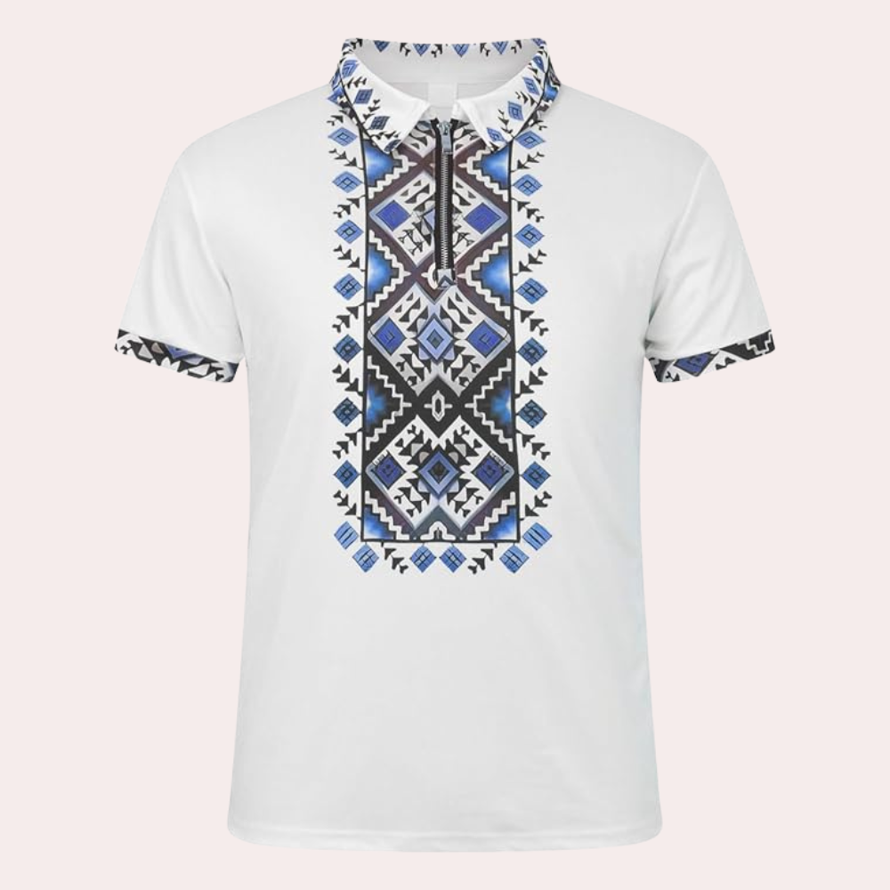 Męska Koszulka Polo z Haftem, Detal Wzoru, Slim Fit, Casual