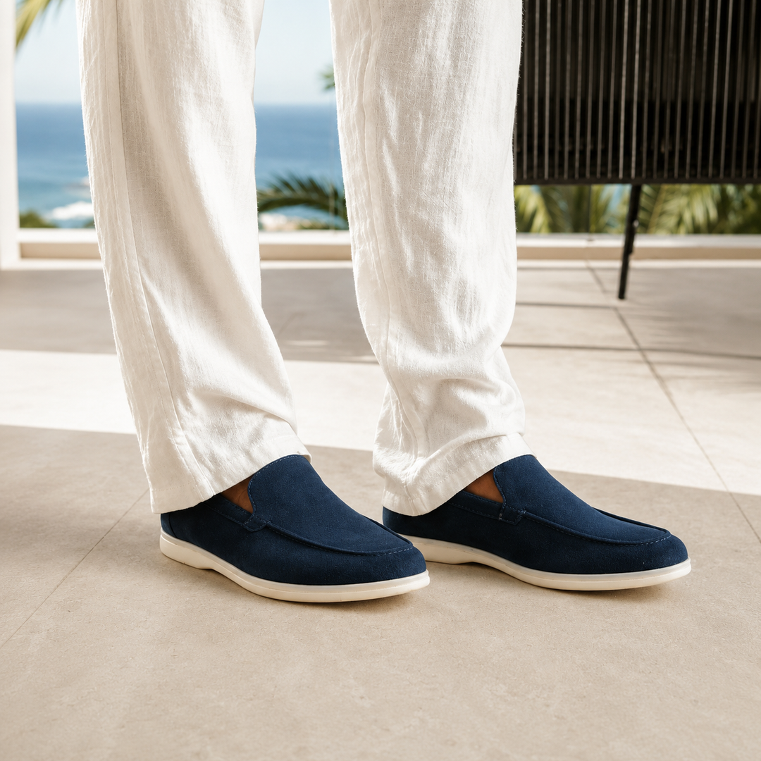 Męskie mokasyny z zamszu – Minimalistyczne eleganckie buty na co dzień