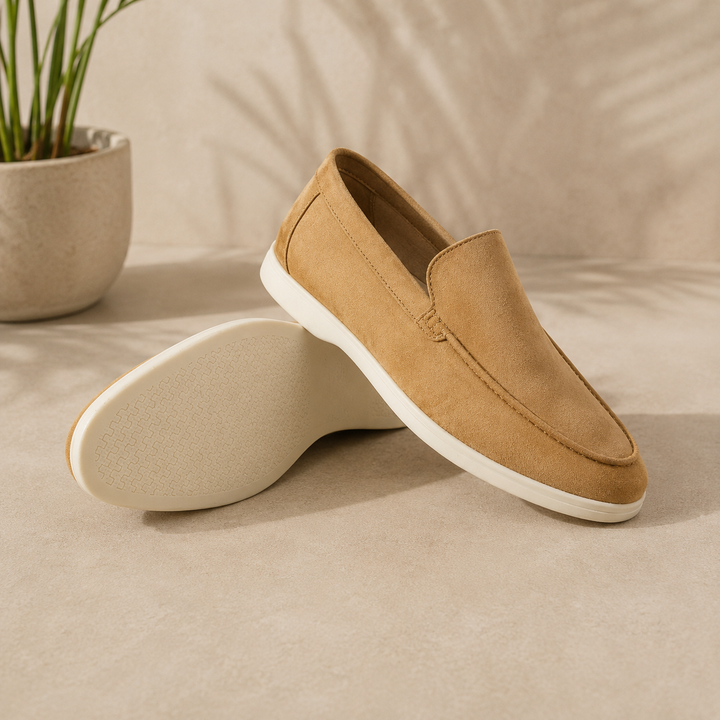 Męskie mokasyny z zamszu – Minimalistyczne eleganckie buty na co dzień
