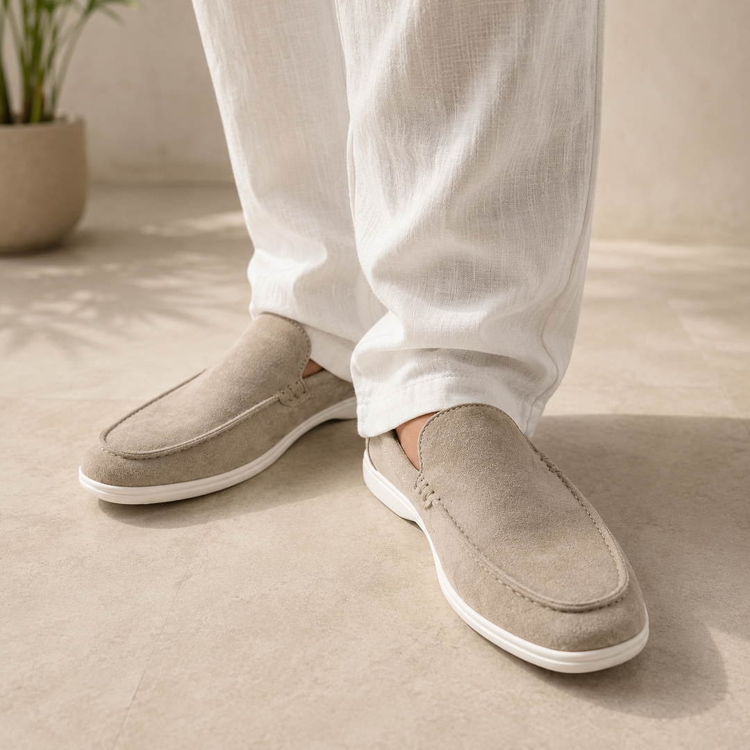 Męskie mokasyny z zamszu – Minimalistyczne eleganckie buty na co dzień