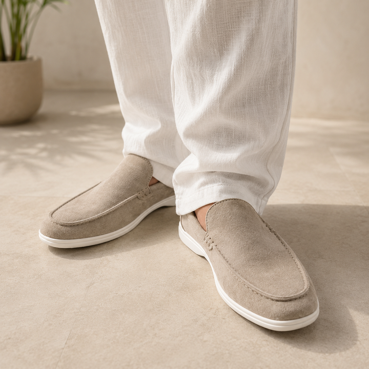 Męskie mokasyny z zamszu – Minimalistyczne eleganckie buty na co dzień