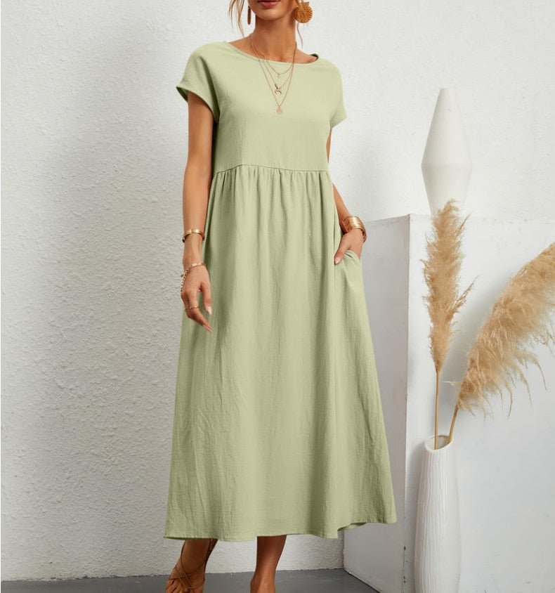Sukienka Maxi na Lato dla Kobiet – Lekka, Oddychająca, Wygodna, Elegancka, Codzienna, Na Wakacje