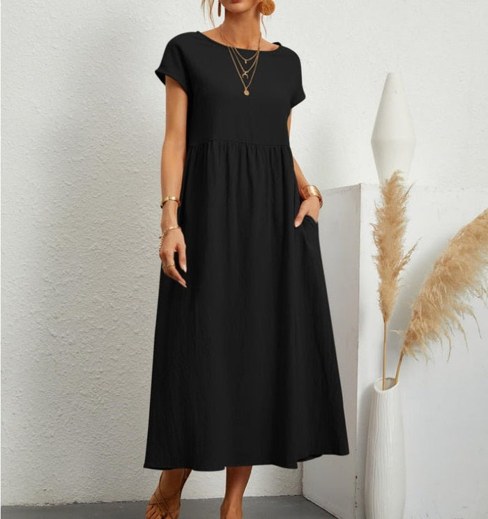 Sukienka Maxi na Lato dla Kobiet – Lekka, Oddychająca, Wygodna, Elegancka, Codzienna, Na Wakacje