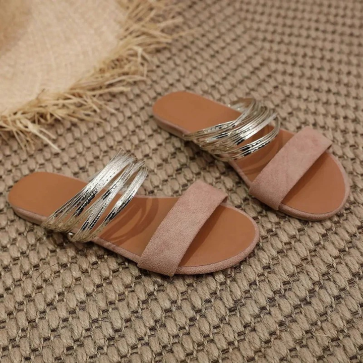 Kobiece Sandały Płaskie z Pianki Memory Foam – Wygodne Klapki na Lato do Chodzenia i Codziennego Użytku