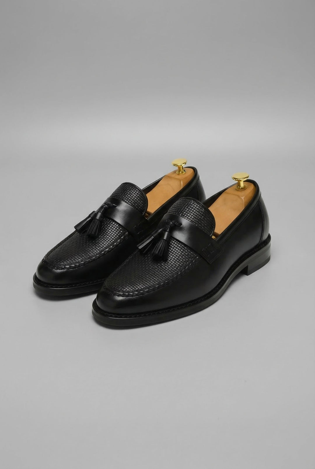 Męskie Tkane Skórzane Mokasyny z Frędzlami – Wygodne Buty Slip-On do Biura i Smart Casual